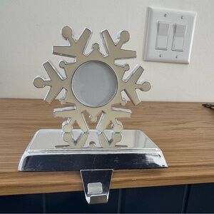 Silver Snowflake Mirror Accent Picture Frame